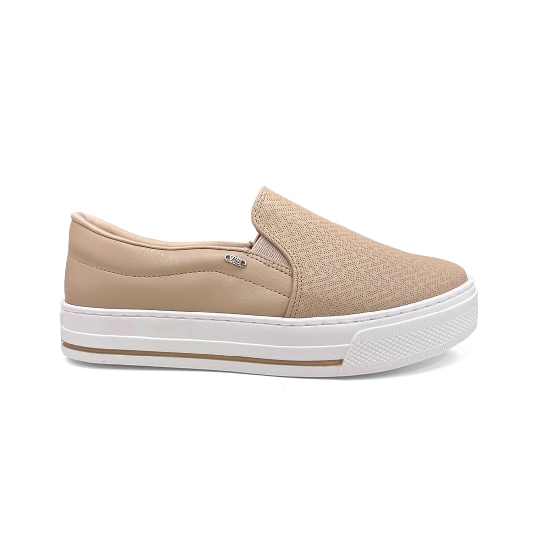 Tênis Via Marte Casual Slip-On 027-027-02 Creme