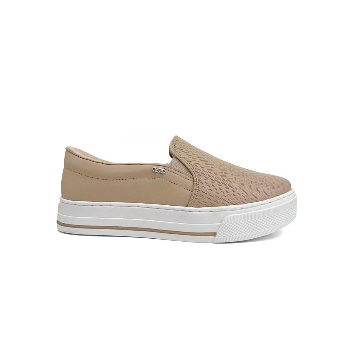 Tênis Via Marte Casual Slip-On 027-027-02 Creme