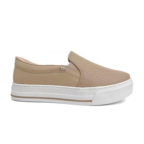 Detalhe - Tênis Via Marte Casual Slip-On 027-027-02 Creme