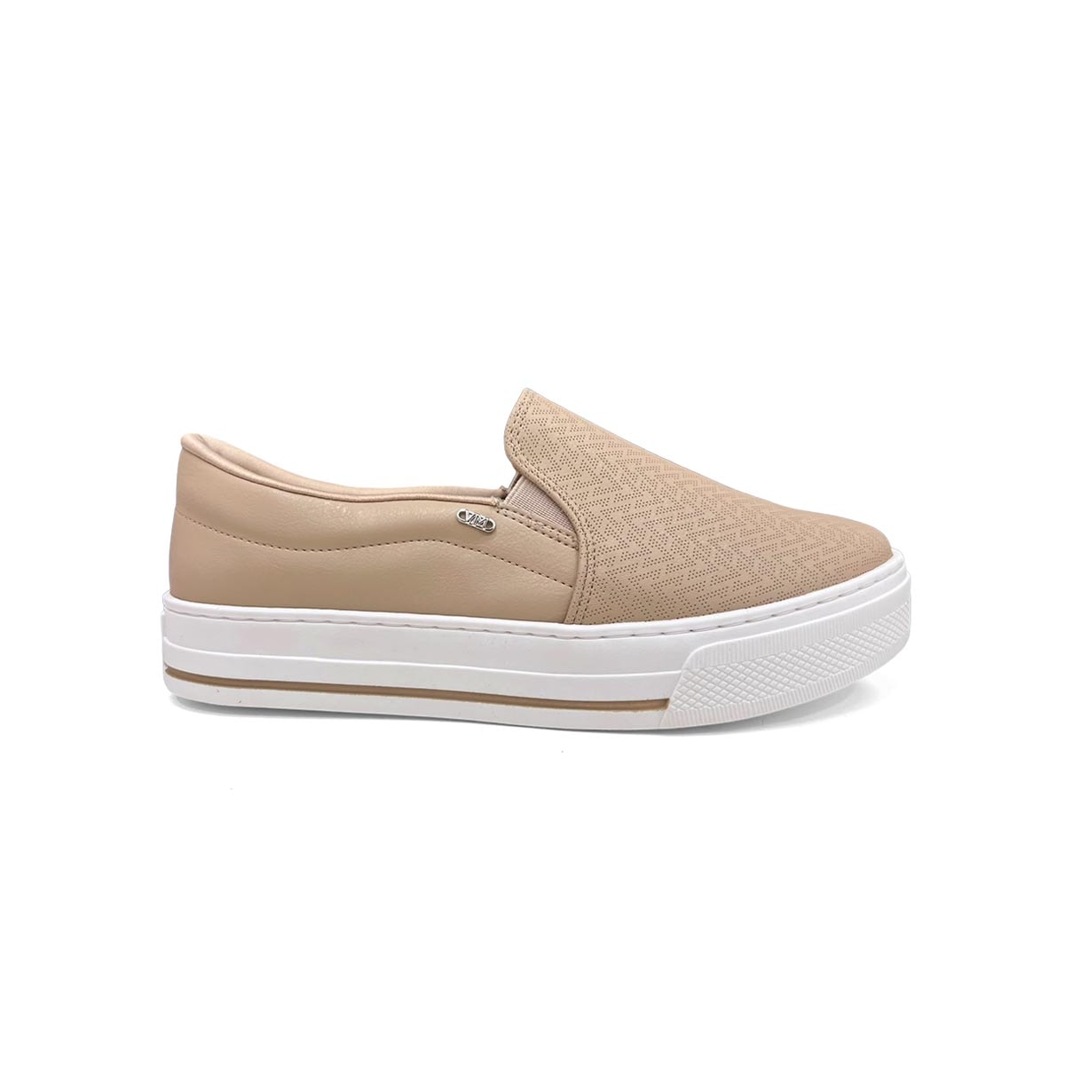 Tênis Via Marte Casual Slip-On 027-027-02 Creme Tênis Via Marte Casual Slip-On 027-027-02 Creme