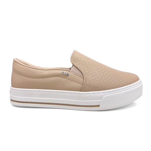 Detalhe - Tênis Via Marte Casual Slip-On 027-027-02 Creme