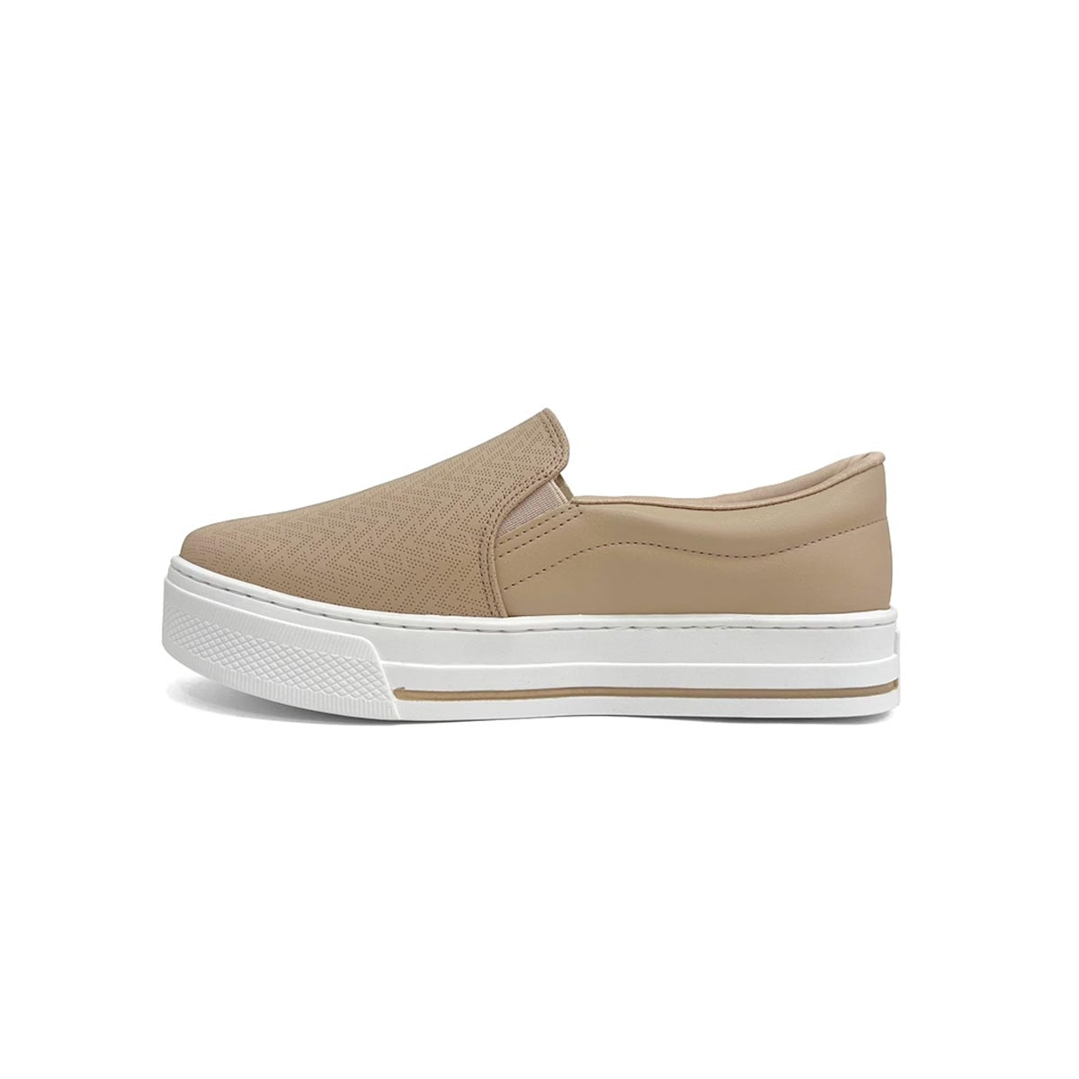 Tênis Via Marte Casual Slip-On 027-027-02 Creme Tênis Via Marte Casual Slip-On 027-027-02 Creme