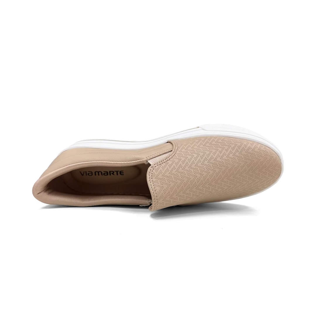 Tênis Via Marte Casual Slip-On 027-027-02 Creme