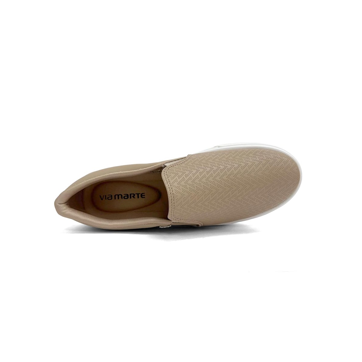 Tênis Via Marte Casual Slip-On 027-027-02 Creme Tênis Via Marte Casual Slip-On 027-027-02 Creme