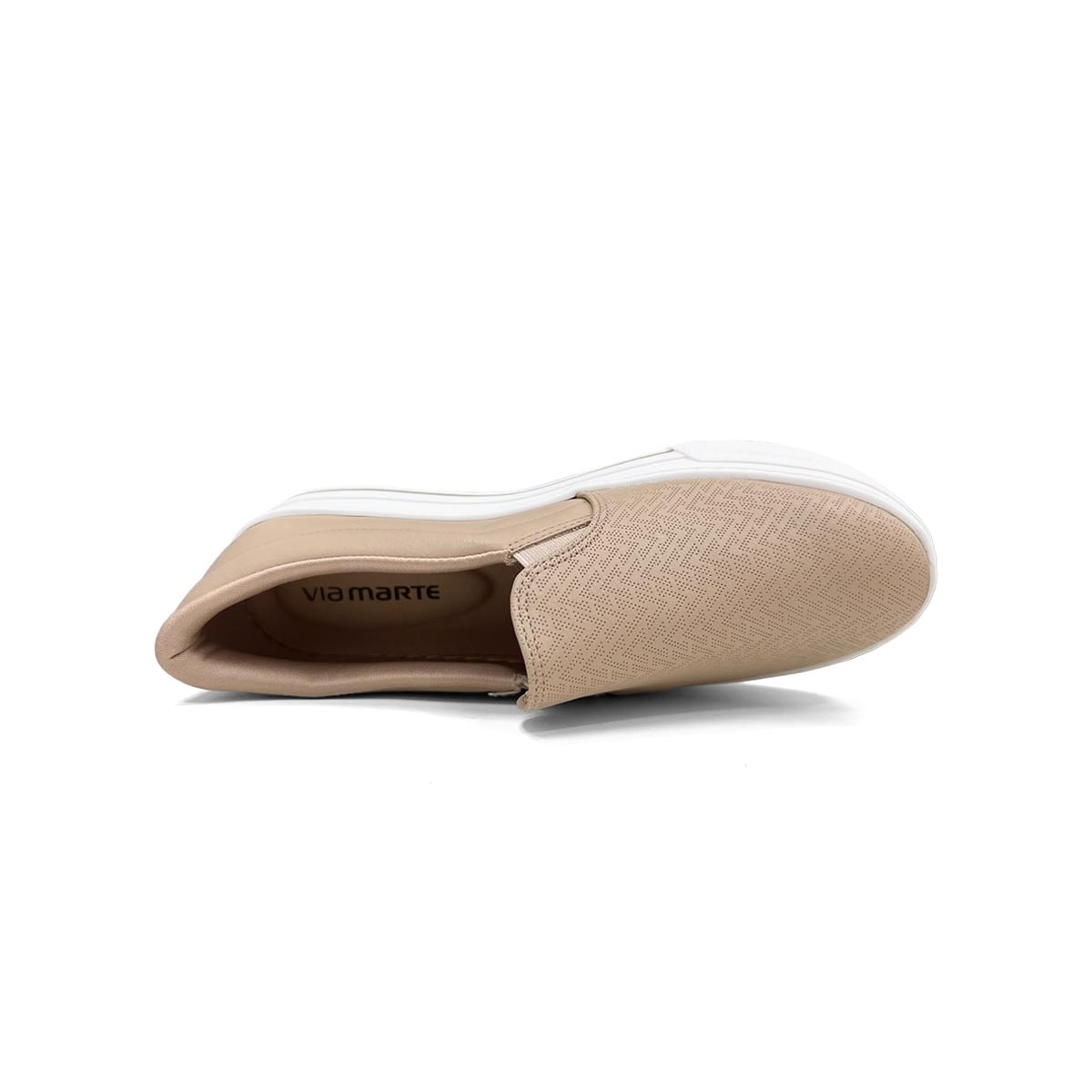 Tênis Via Marte Casual Slip-On 027-027-02 Creme Tênis Via Marte Casual Slip-On 027-027-02 Creme