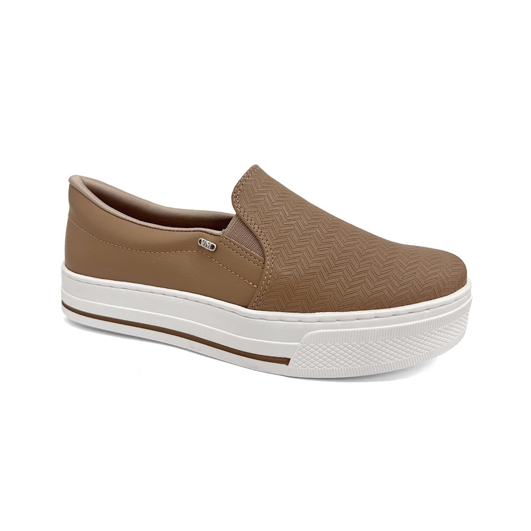 Tênis Via Marte Casual Slip-On 027-027-02 Macchiato Tênis Via Marte Casual Slip-On 027-027-02 Macchiato