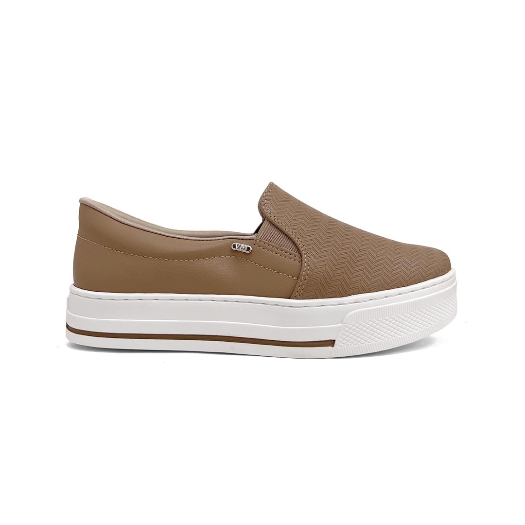 Tênis Via Marte Casual Slip-On 027-027-02 Macchiato Tênis Via Marte Casual Slip-On 027-027-02 Macchiato