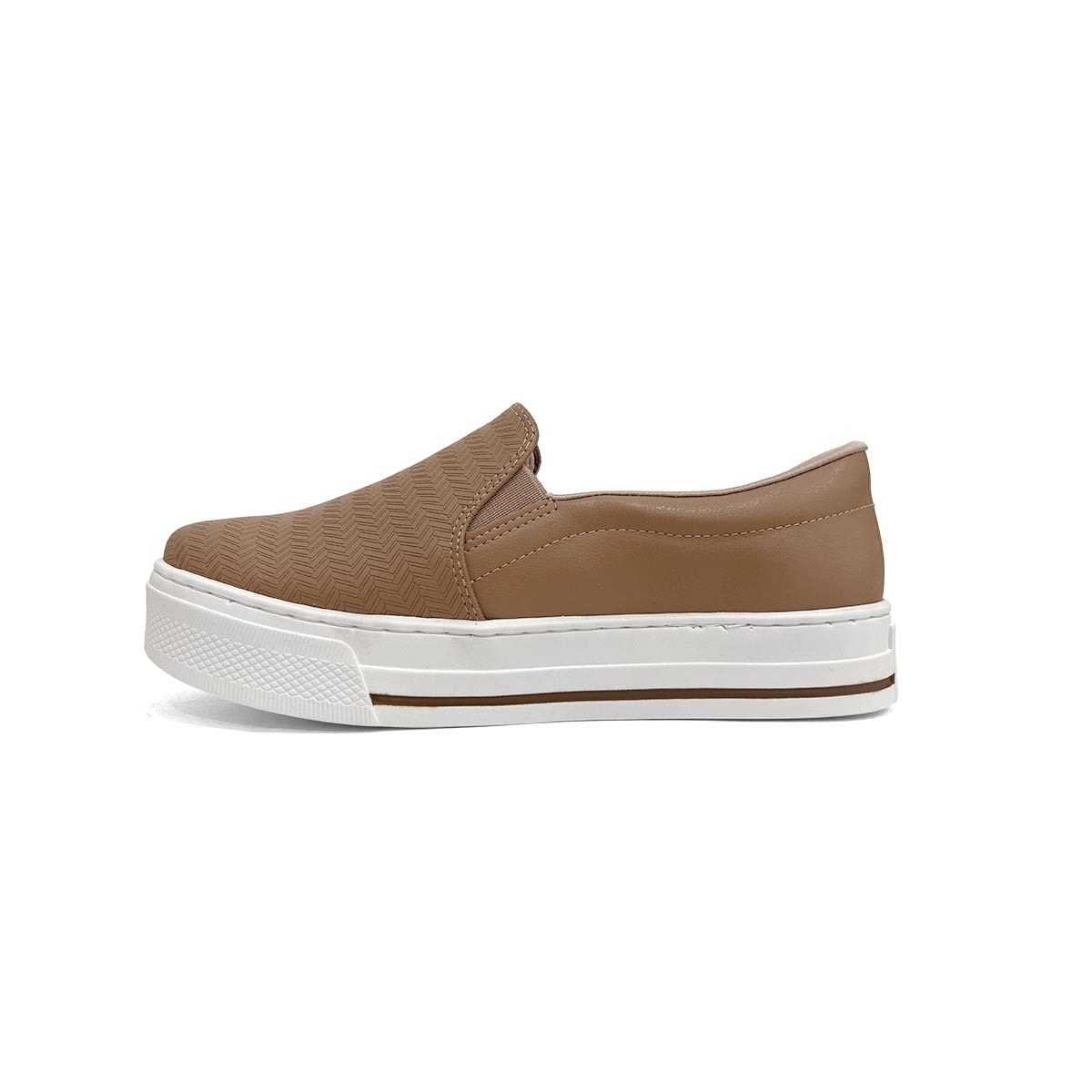 Tênis Via Marte Casual Slip-On 027-027-02 Macchiato Tênis Via Marte Casual Slip-On 027-027-02 Macchiato