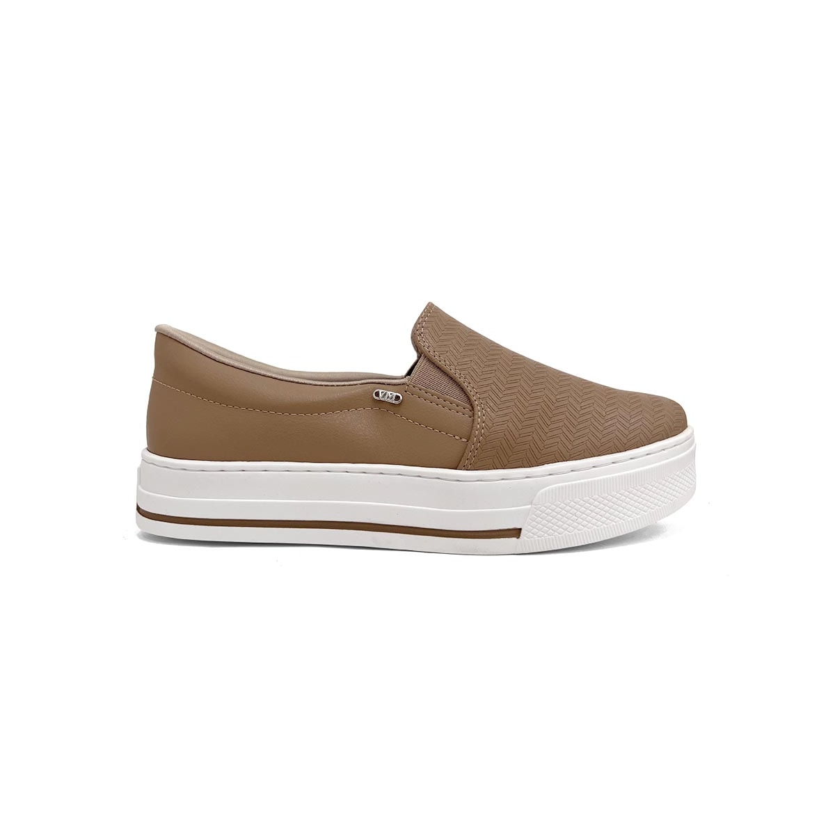 Tênis Via Marte Casual Slip-On 027-027-02 Macchiato Tênis Via Marte Casual Slip-On 027-027-02 Macchiato