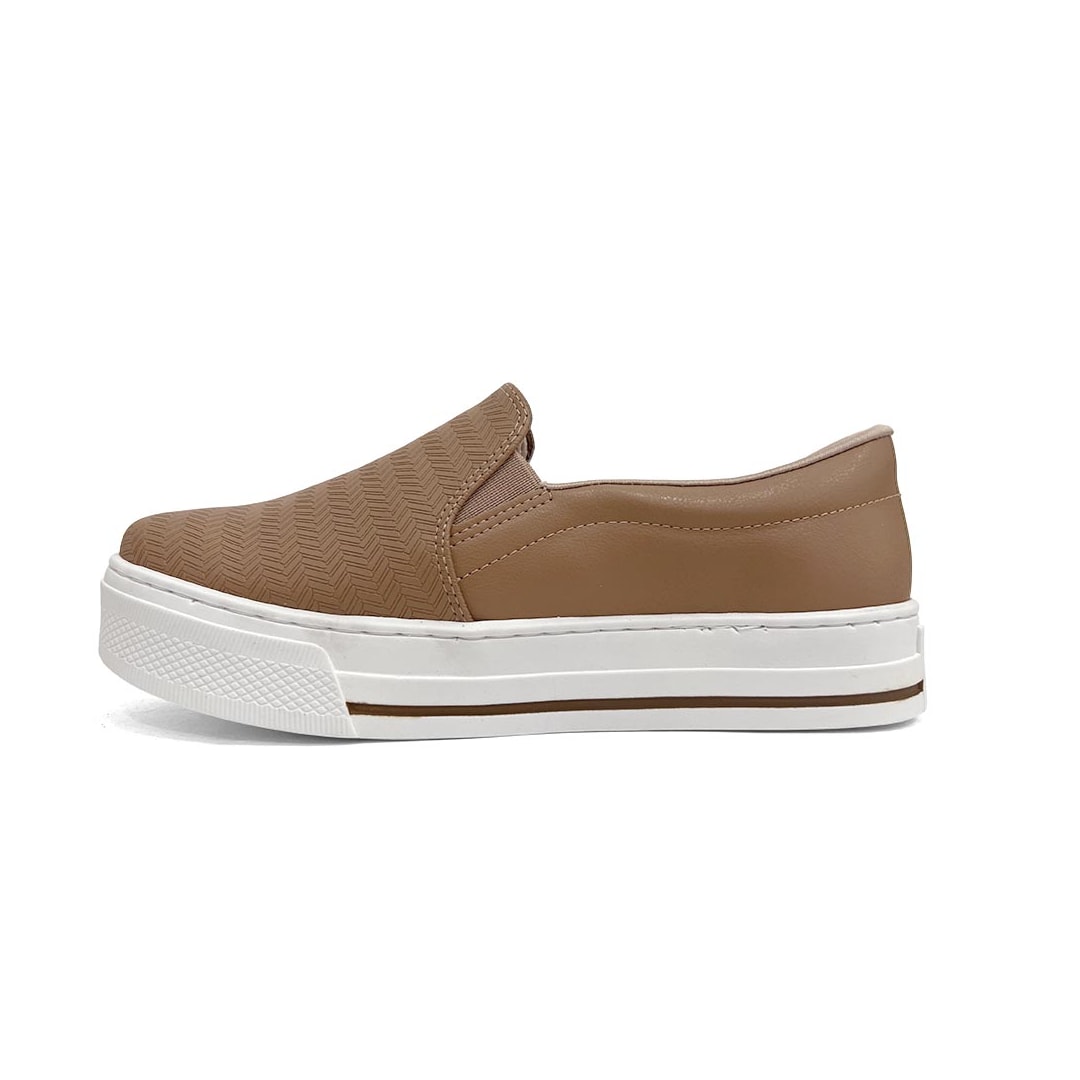 Tênis Via Marte Casual Slip-On 027-027-02 Macchiato Tênis Via Marte Casual Slip-On 027-027-02 Macchiato