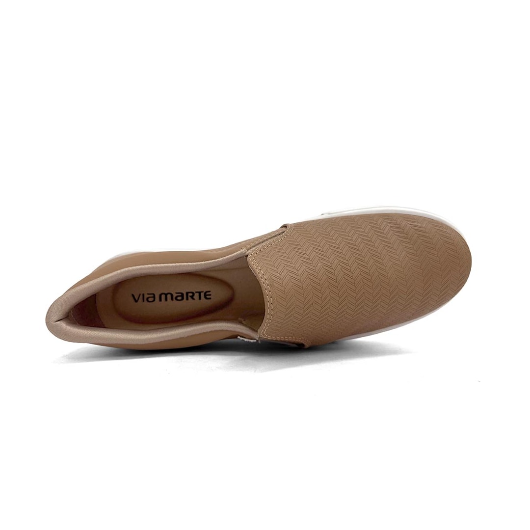 Tênis Via Marte Casual Slip-On 027-027-02 Macchiato Tênis Via Marte Casual Slip-On 027-027-02 Macchiato