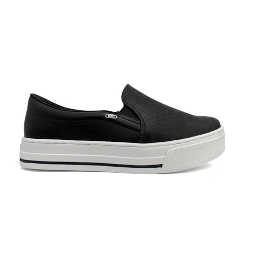 Detalhe - Tênis Via Marte Casual Slip-On 027-027-02 Preto