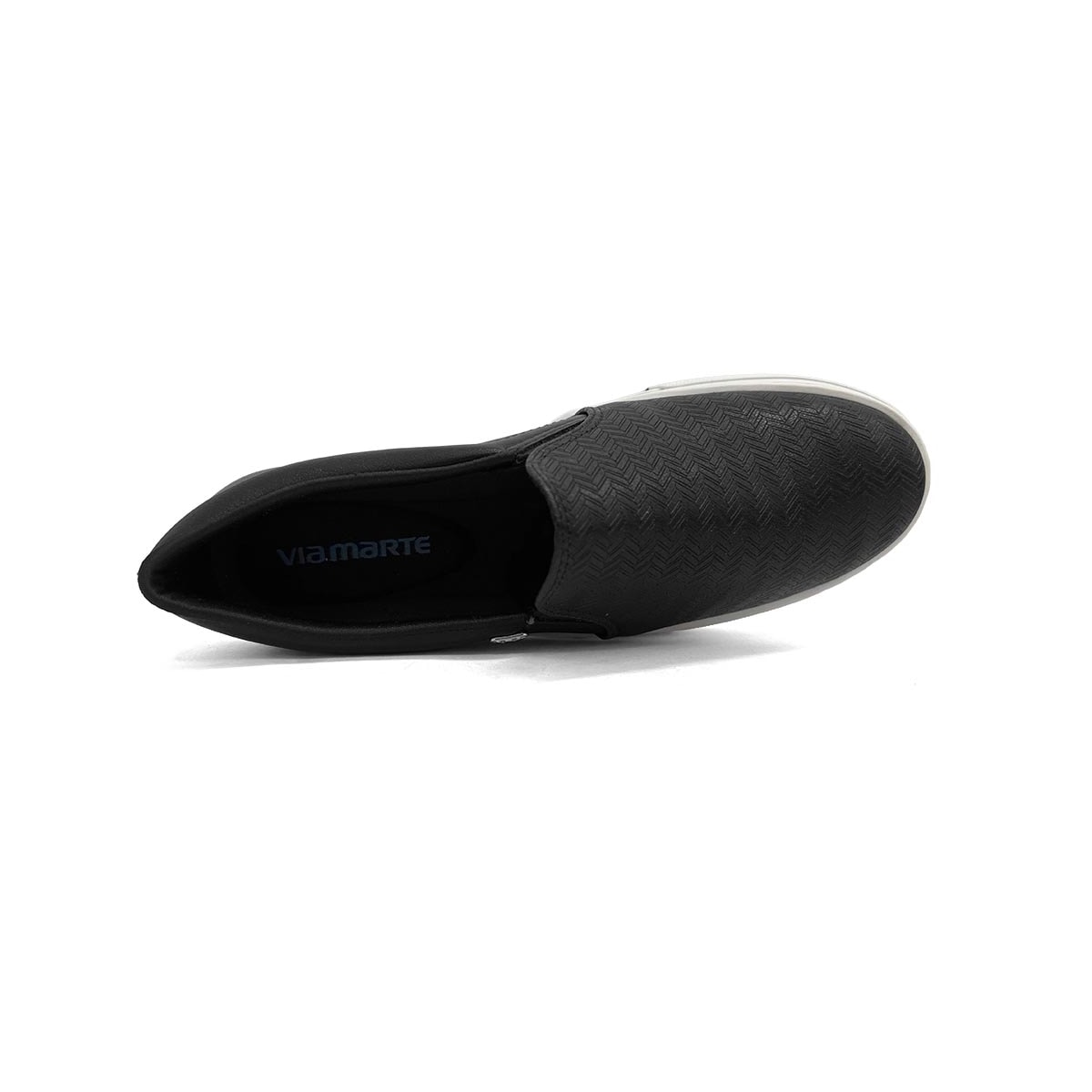 Tênis Via Marte Casual Slip-On 027-027-02 Preto Tênis Via Marte Casual Slip-On 027-027-02 Preto