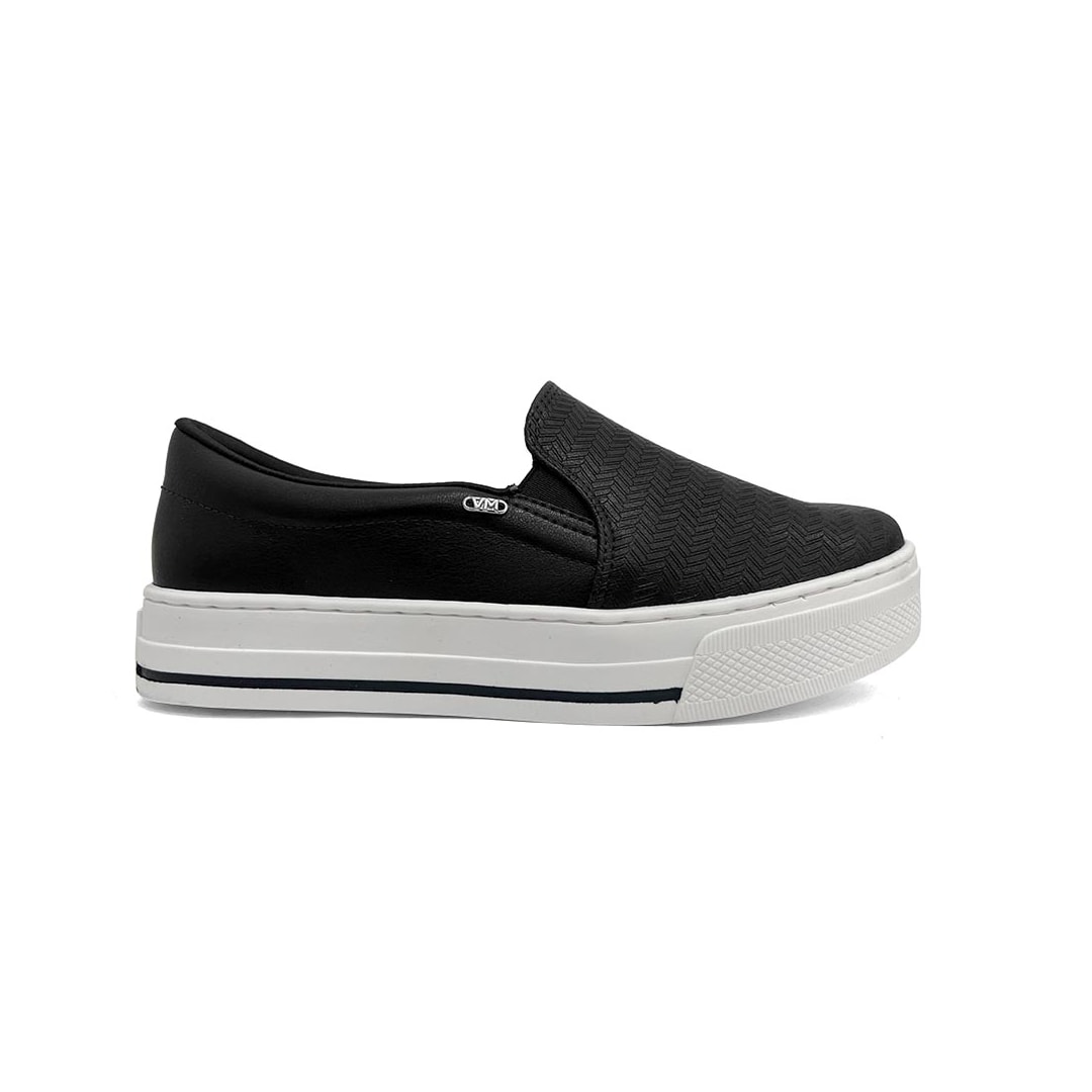 Tênis Via Marte Casual Slip-On 027-027-02 Preto