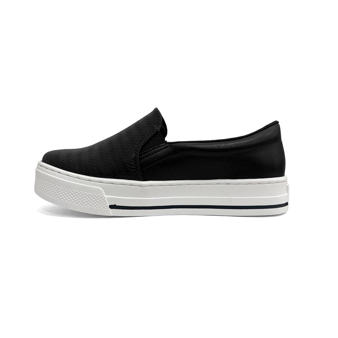 Tênis Via Marte Casual Slip-On 027-027-02 Preto