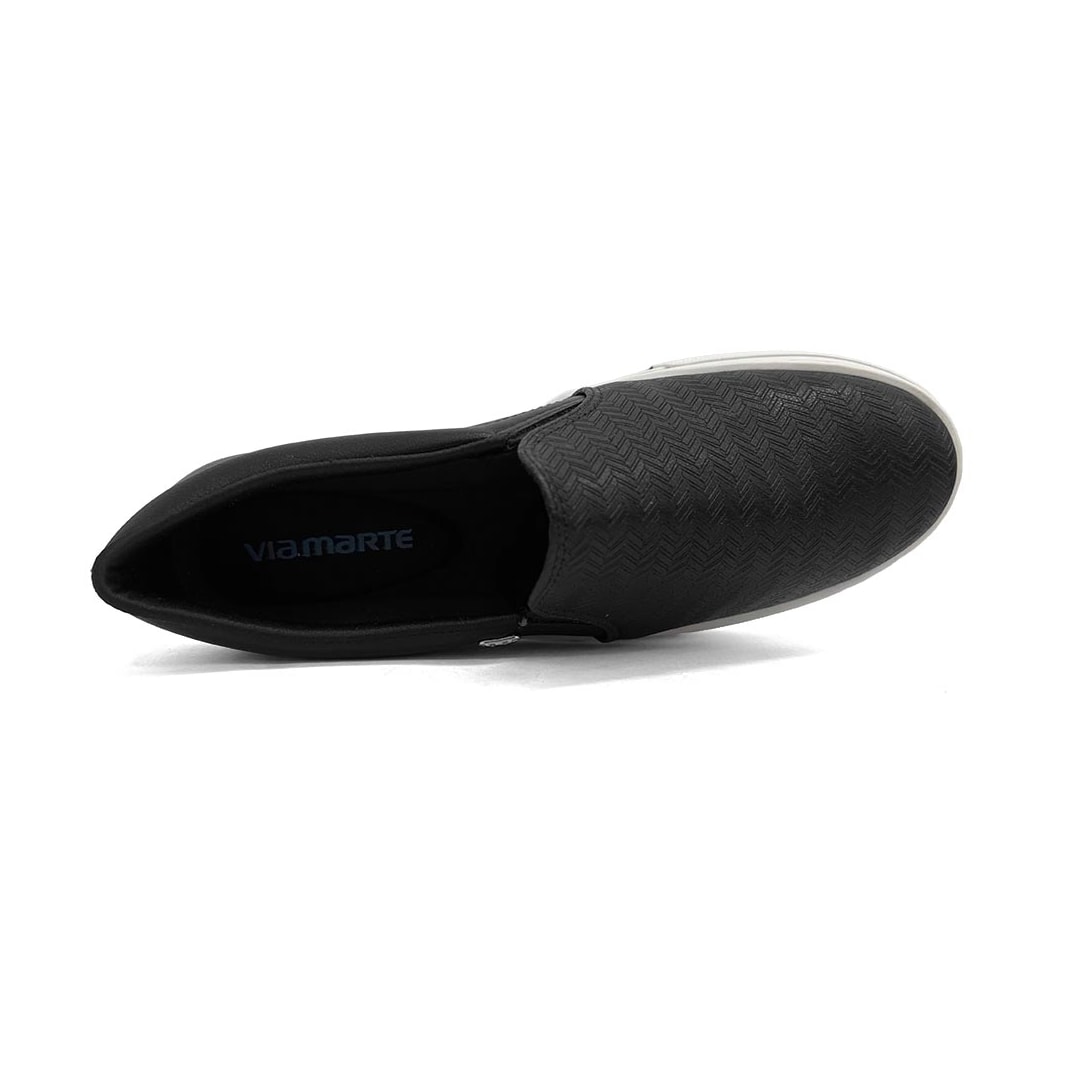 Tênis Via Marte Casual Slip-On 027-027-02 Preto