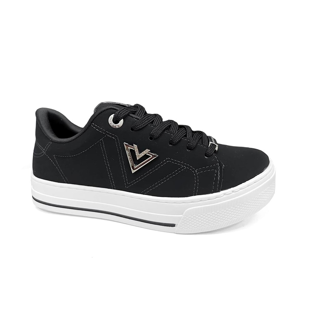 Tênis Via Marte Nobuck Casual 027-048-02 Preto