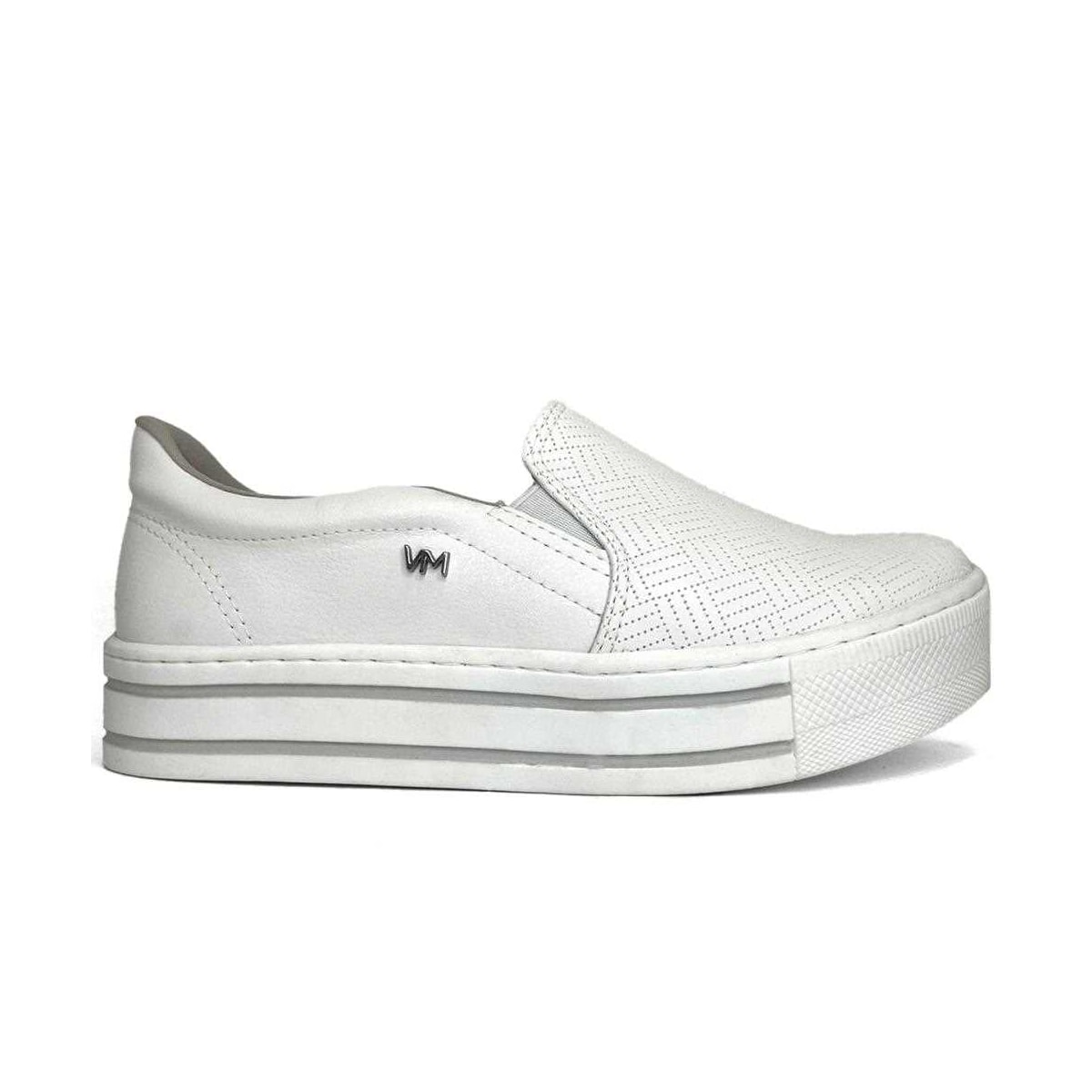 Tênis Via Marte Plataforma 23-8601 Branco/Branco Tênis Via Marte Plataforma 23-8601 Branco/Branco