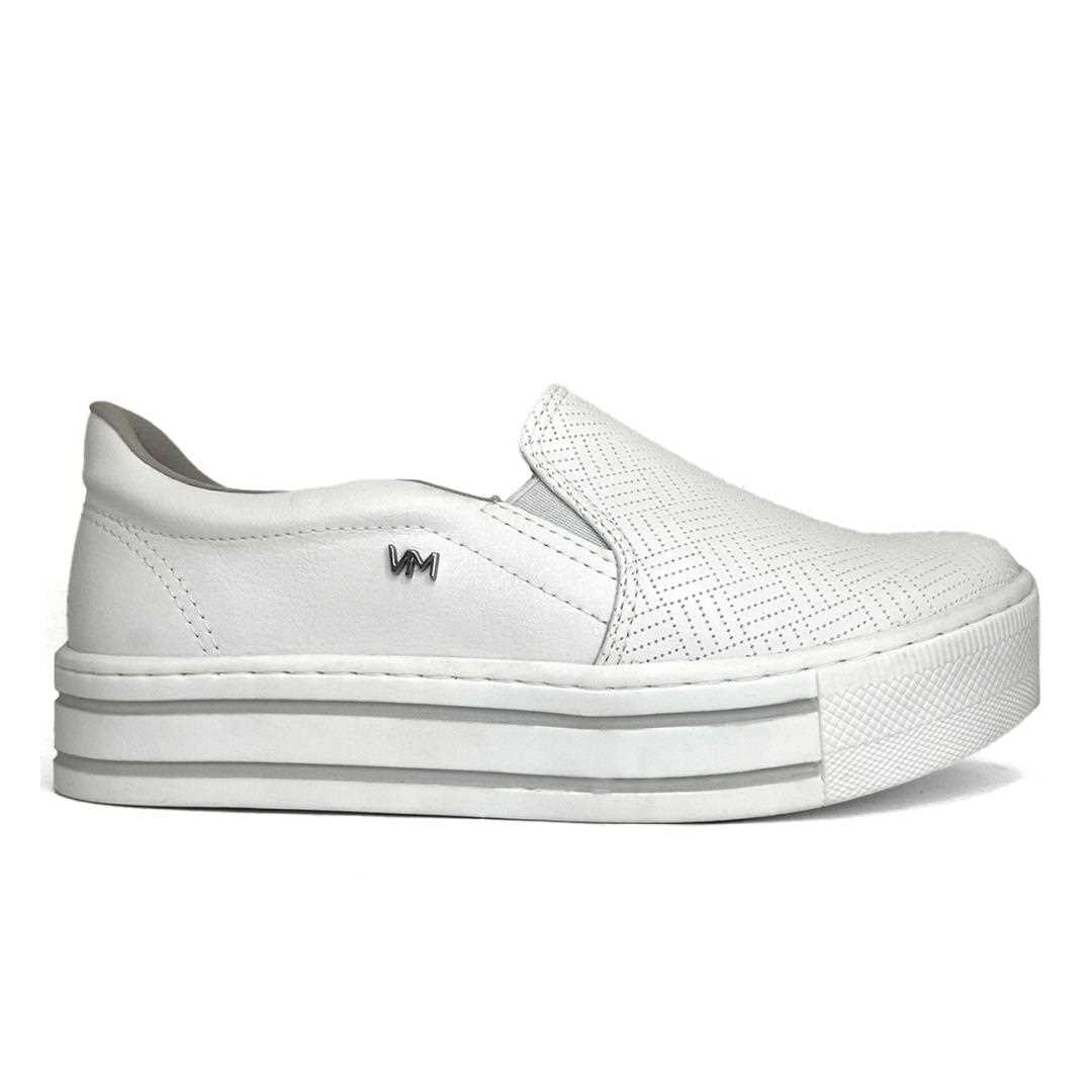 Tênis Via Marte Plataforma 23-8601 Branco/Branco Tênis Via Marte Plataforma 23-8601 Branco/Branco