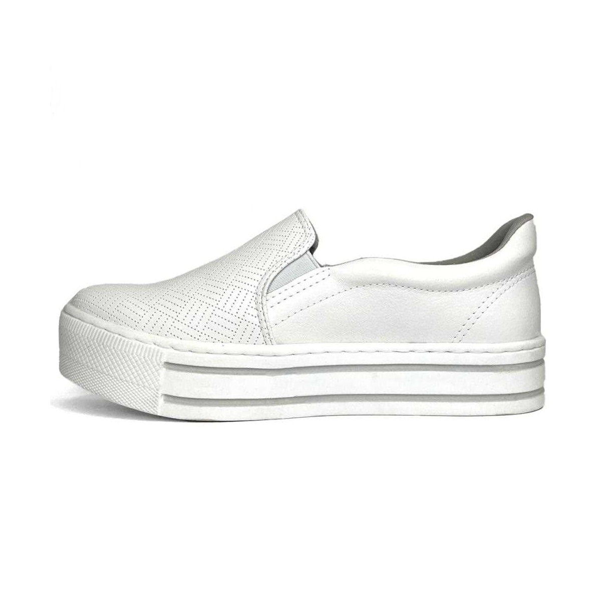 Tênis Via Marte Plataforma 23-8601 Branco/Branco Tênis Via Marte Plataforma 23-8601 Branco/Branco