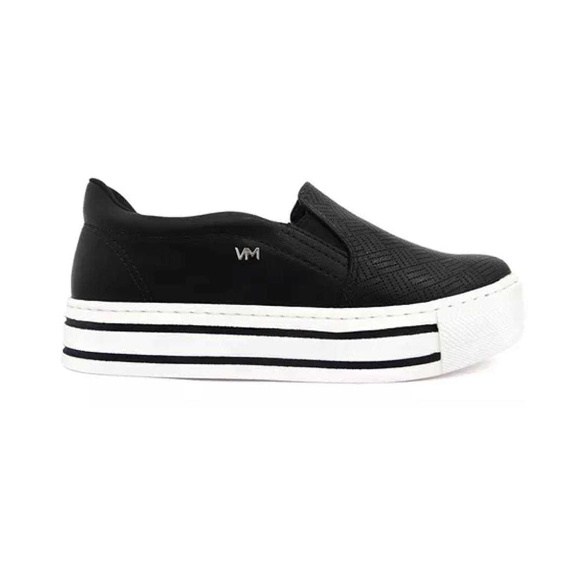 Tênis Via Marte Plataforma 23-8601 Preto/Preto Tênis Via Marte Plataforma 23-8601 Preto/Preto