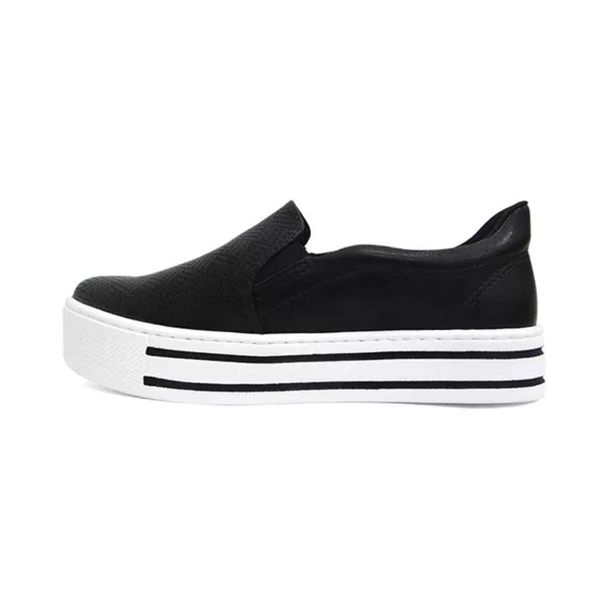 Tênis Via Marte Plataforma 23-8601 Preto/Preto Tênis Via Marte Plataforma 23-8601 Preto/Preto