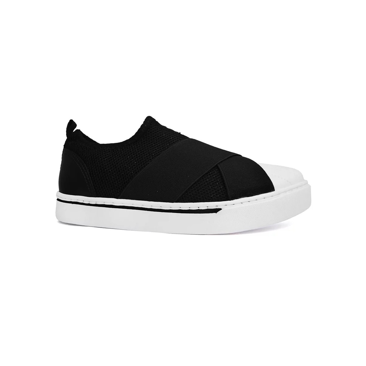 Tênis Via Marte Slip On 23-12105 Preto/Preto Tênis Via Marte Slip On 23-12105 Preto/Preto