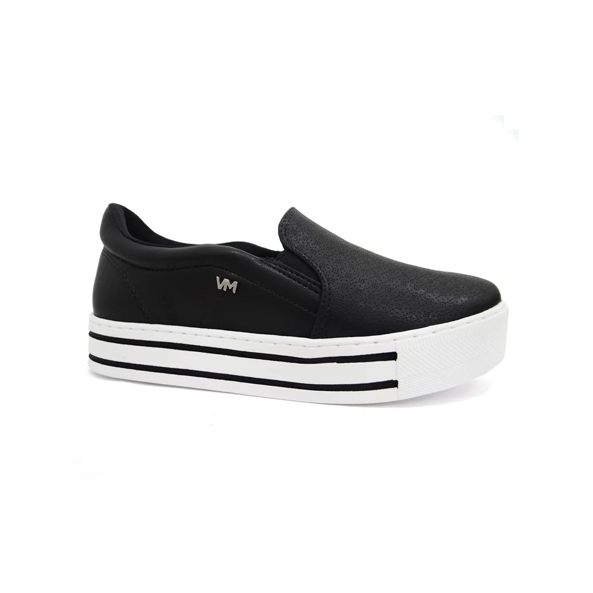 Tênis Via Marte Slip On Casual 23-11808 Preto Tênis Via Marte Slip On Casual 23-11808 Preto