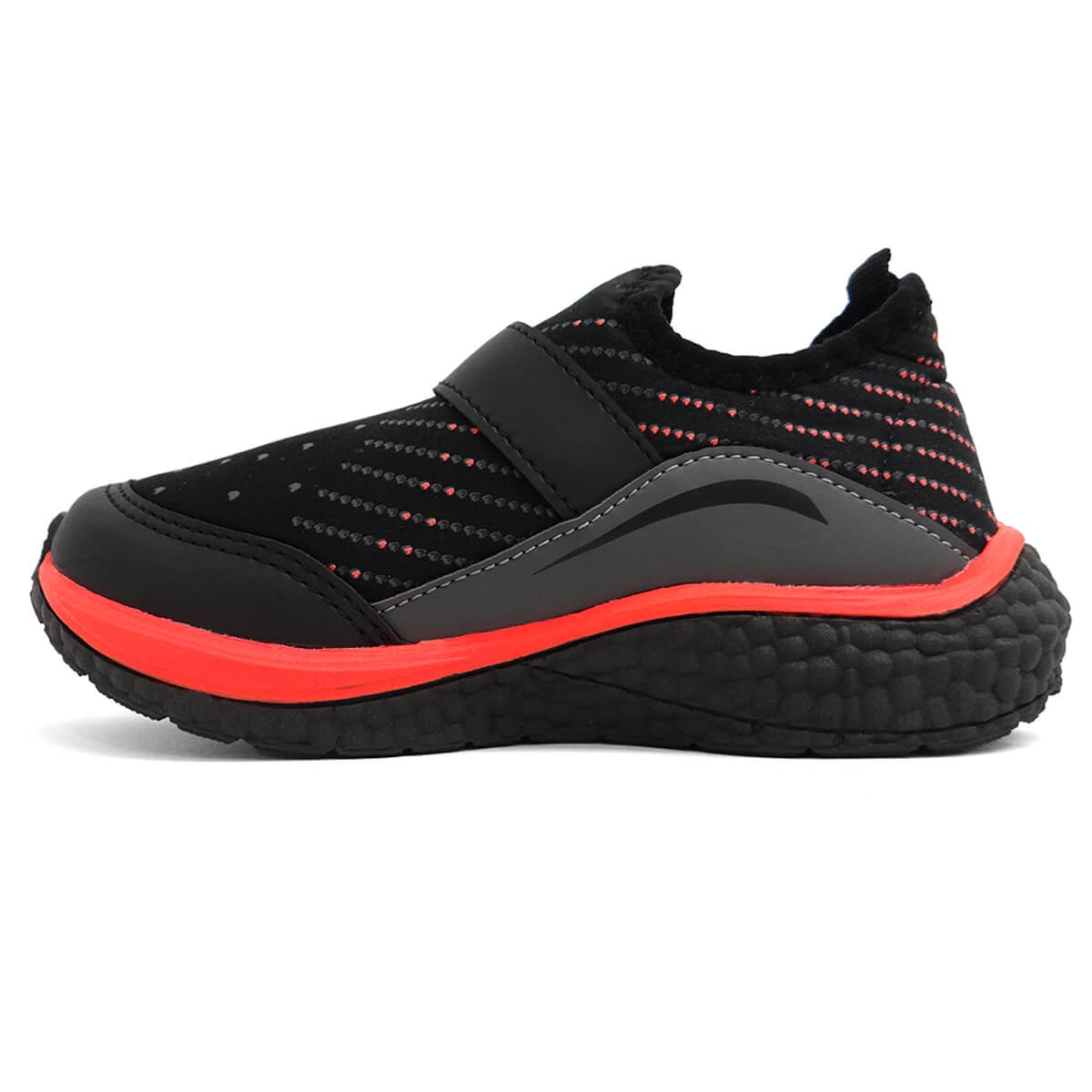 Tênis Via Vip Infantil VV9505 Preto/Laranja Tênis Via Vip Infantil VV9505 Preto/Laranja