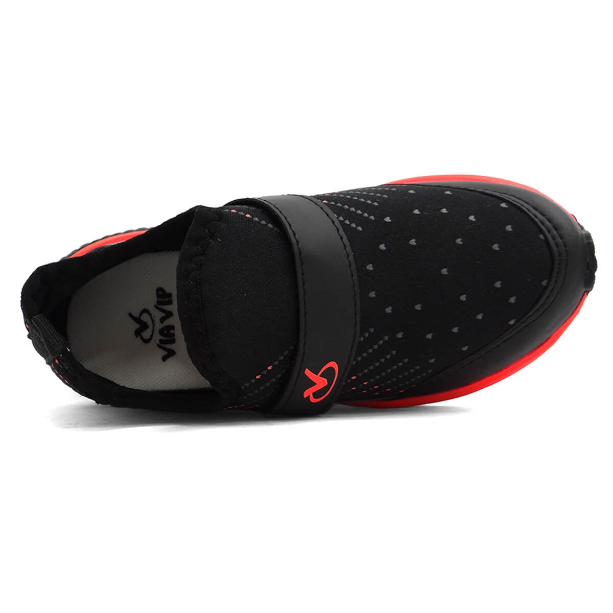 Tênis Via Vip Infantil VV9505 Preto/Laranja Tênis Via Vip Infantil VV9505 Preto/Laranja