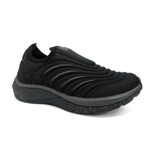 Tênis Via Vip Juvenil Jogging Calce Fácil Vv9533.Pg Preto