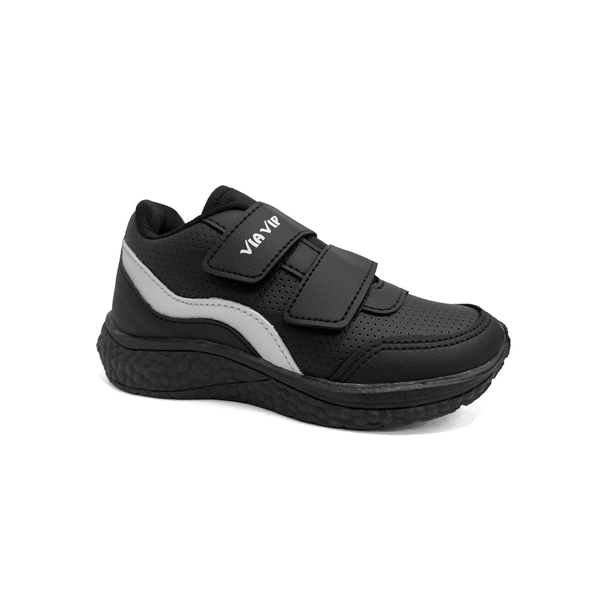 Tênis Via Vip Juvenil Jogging Sintético Vv9529.038 Preto Tênis Via Vip Juvenil Jogging Sintético Vv9529.038 Preto