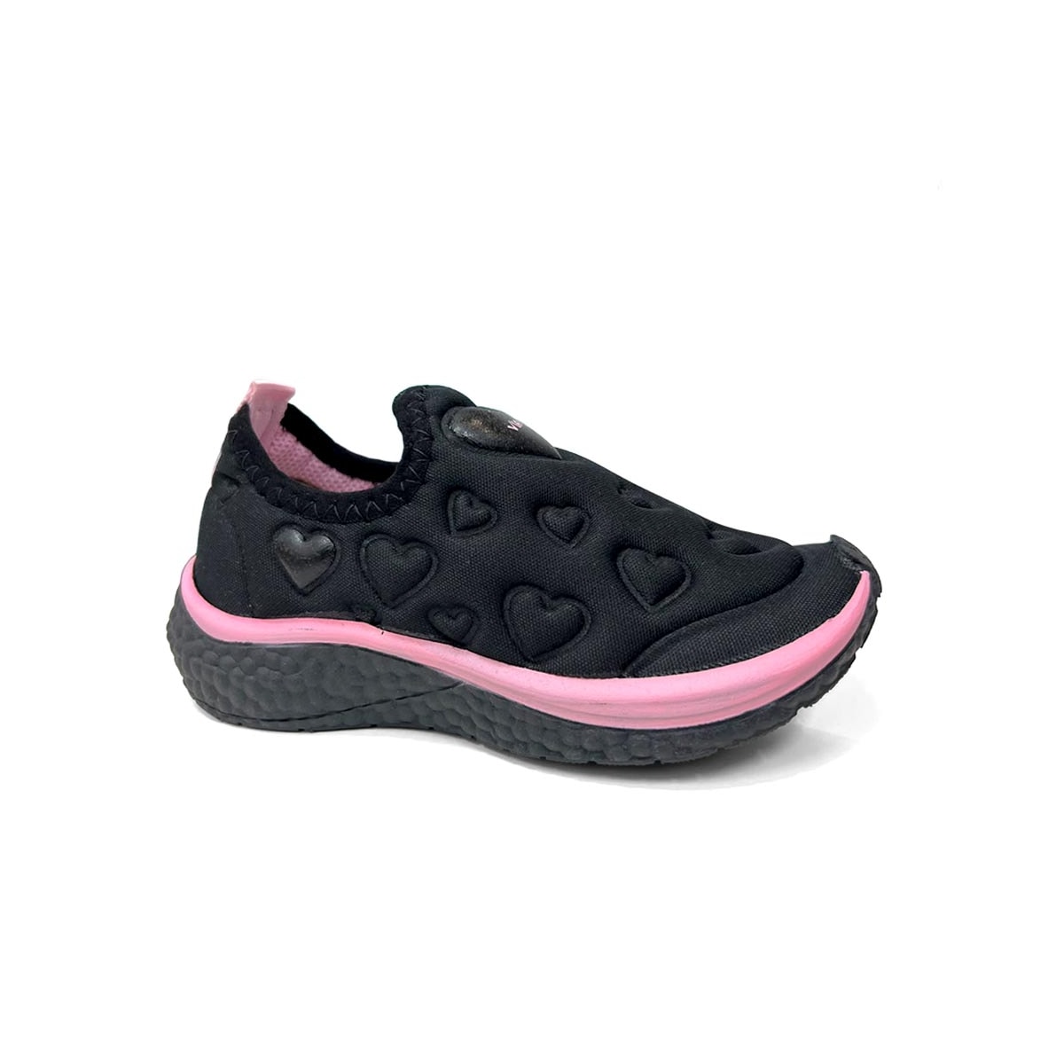 Tênis Via Vip Juvenil Menina Jogging Tecido Vv9532.138 Preto Tênis Via Vip Juvenil Menina Jogging Tecido Vv9532.138 Preto