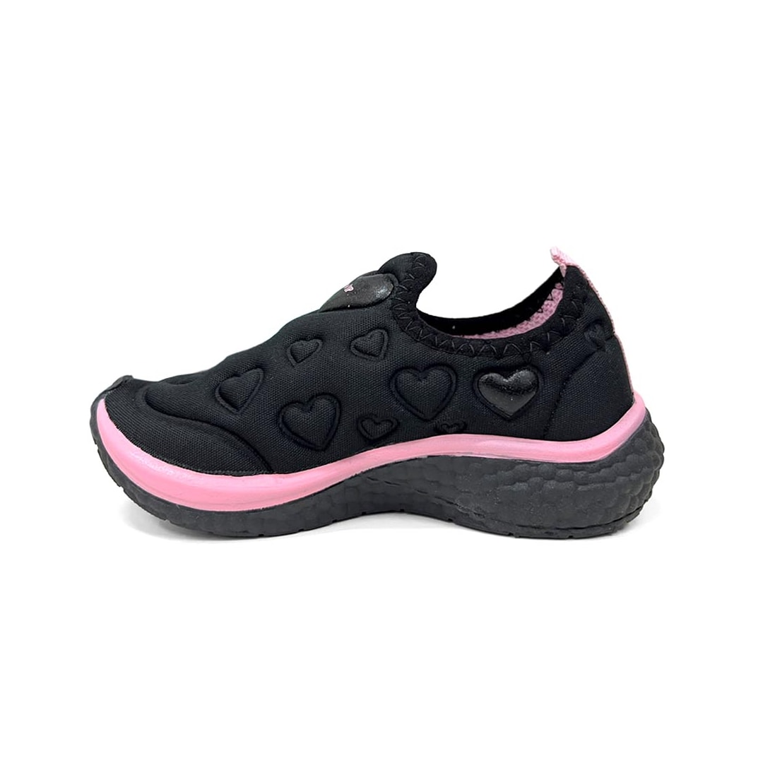 Tênis Via Vip Juvenil Menina Jogging Tecido Vv9532.138 Preto