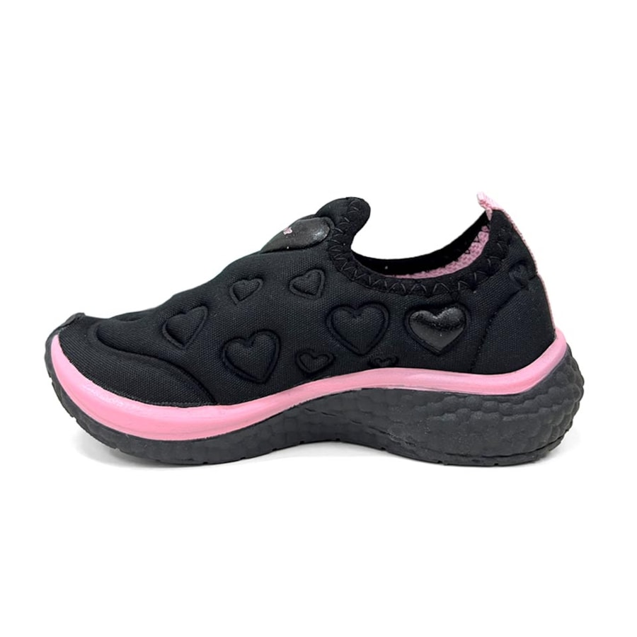 Tênis Via Vip Juvenil Menina Jogging Tecido Vv9532.138 Preto Tênis Via Vip Juvenil Menina Jogging Tecido Vv9532.138 Preto