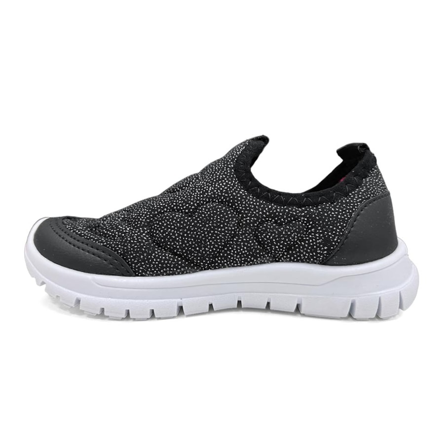 Tênis Via Vip Menina Jogging Em Tecido Vv9606 Preto