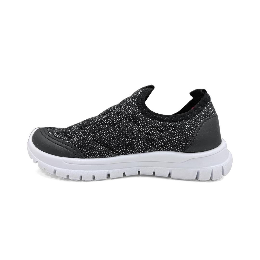 Tênis Via Vip Menina Jogging Em Tecido Vv9606 Preto Tênis Via Vip Menina Jogging Em Tecido Vv9606 Preto