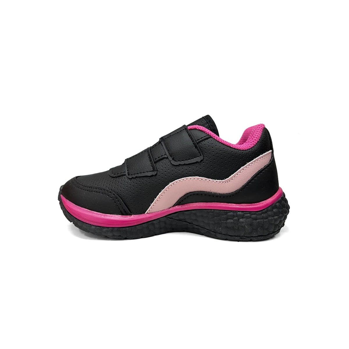 Tênis Via Vip Menina Jogging Sintético Vv9529 Preto