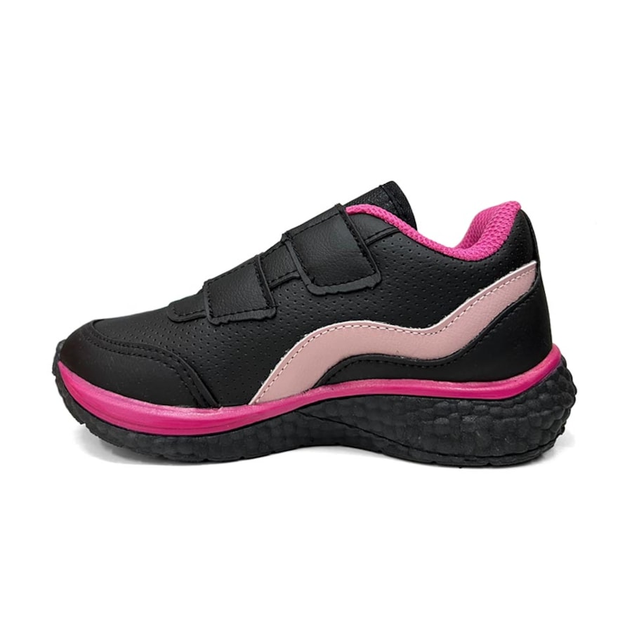 Tênis Via Vip Menina Jogging Sintético Vv9529 Preto Tênis Via Vip Menina Jogging Sintético Vv9529 Preto