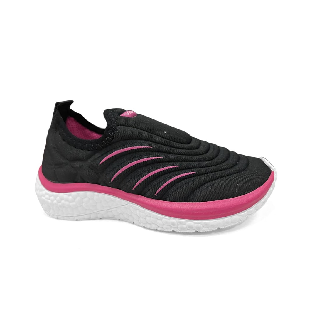 Tênis Via Vip Menina Jogging Sintético Vv9533 Preto Tênis Via Vip Menina Jogging Sintético Vv9533 Preto