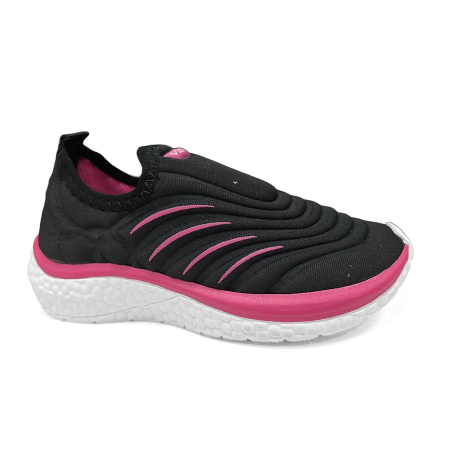 Tênis Via Vip Menina Jogging Sintético Vv9533 Preto Tênis Via Vip Menina Jogging Sintético Vv9533 Preto