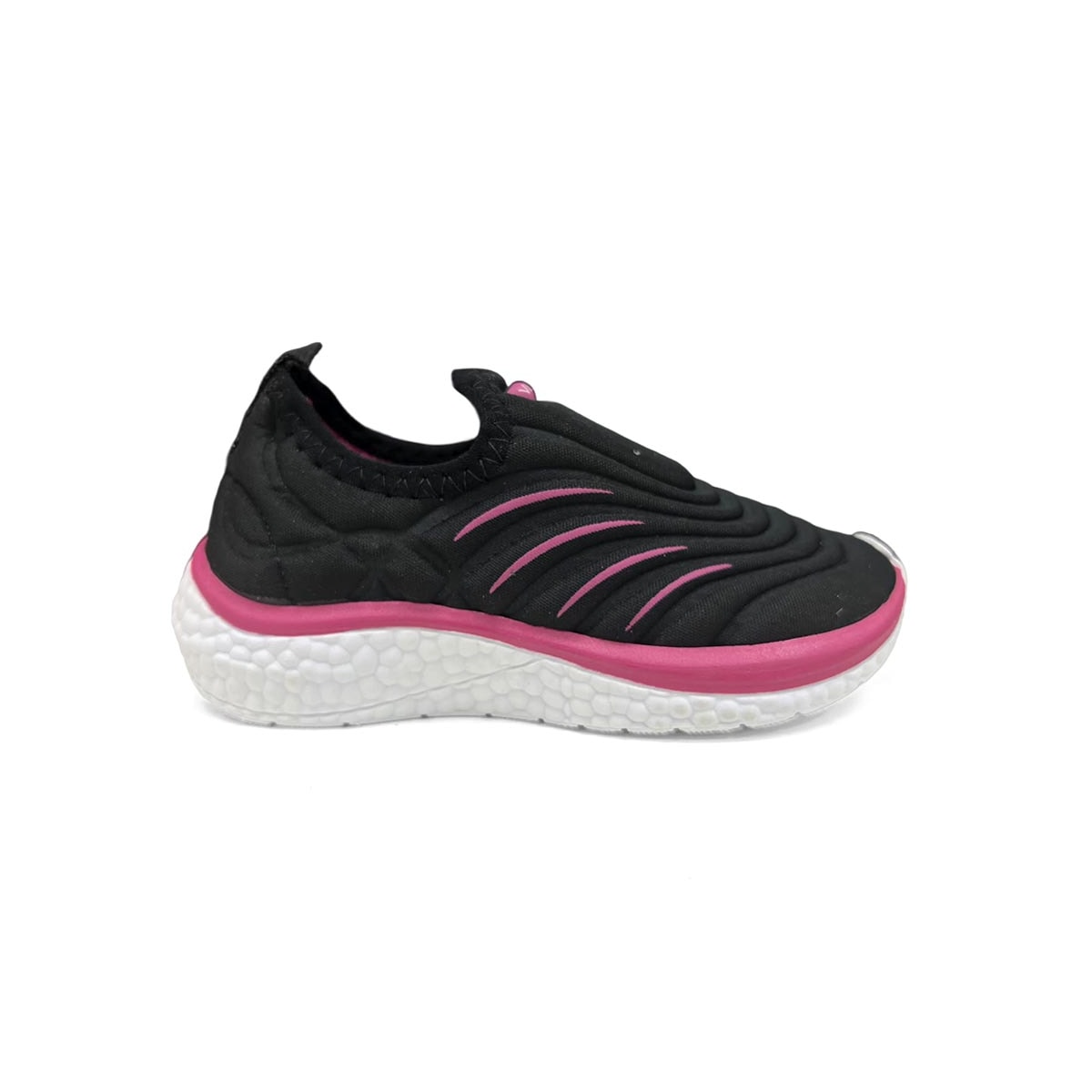 Tênis Via Vip Menina Jogging Sintético Vv9533 Preto
