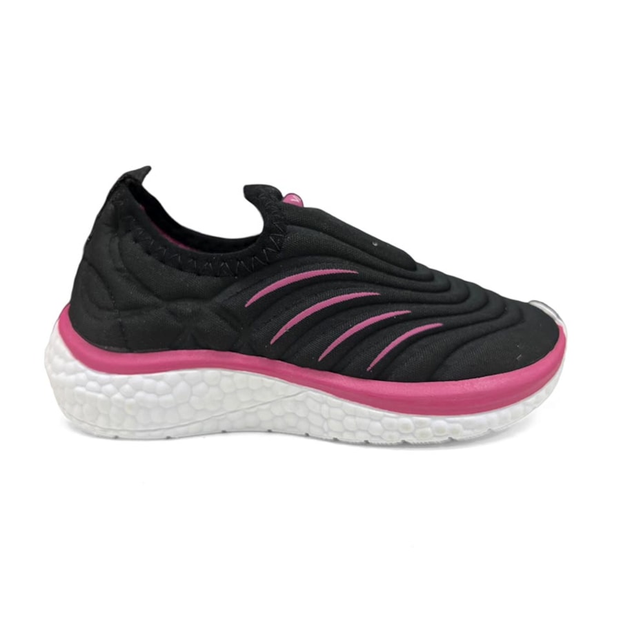 Tênis Via Vip Menina Jogging Sintético Vv9533 Preto Tênis Via Vip Menina Jogging Sintético Vv9533 Preto