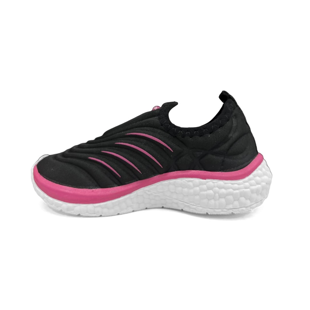 Tênis Via Vip Menina Jogging Sintético Vv9533 Preto