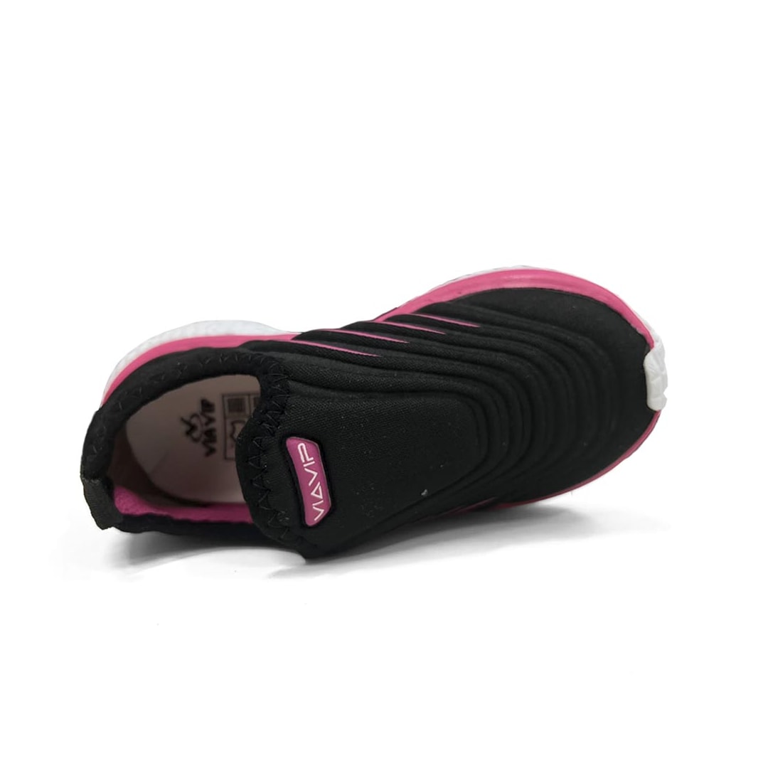 Tênis Via Vip Menina Jogging Sintético Vv9533 Preto Tênis Via Vip Menina Jogging Sintético Vv9533 Preto