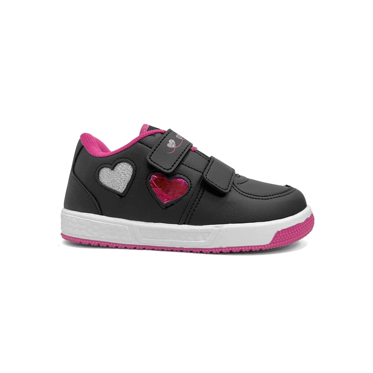 Tênis Via Vip Menina Street Sintético Vv3829.PP Preto/Pink Tênis Via Vip Menina Street Sintético Vv3829.PP Preto/Pink