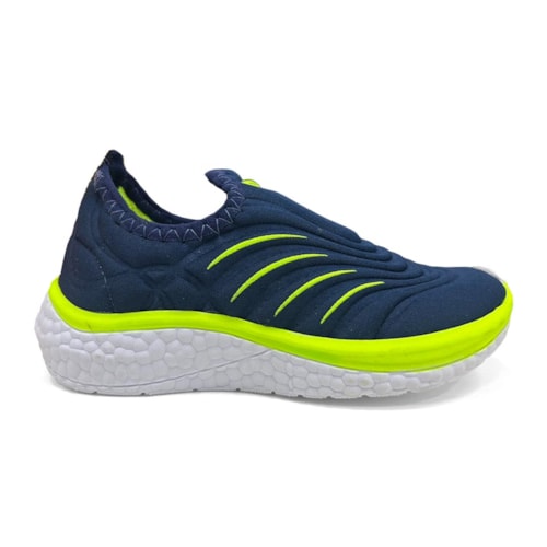 Detalhe - Tênis Via Vip Menino Jogging Calce Fácil Vv9533.Pg Marinho
