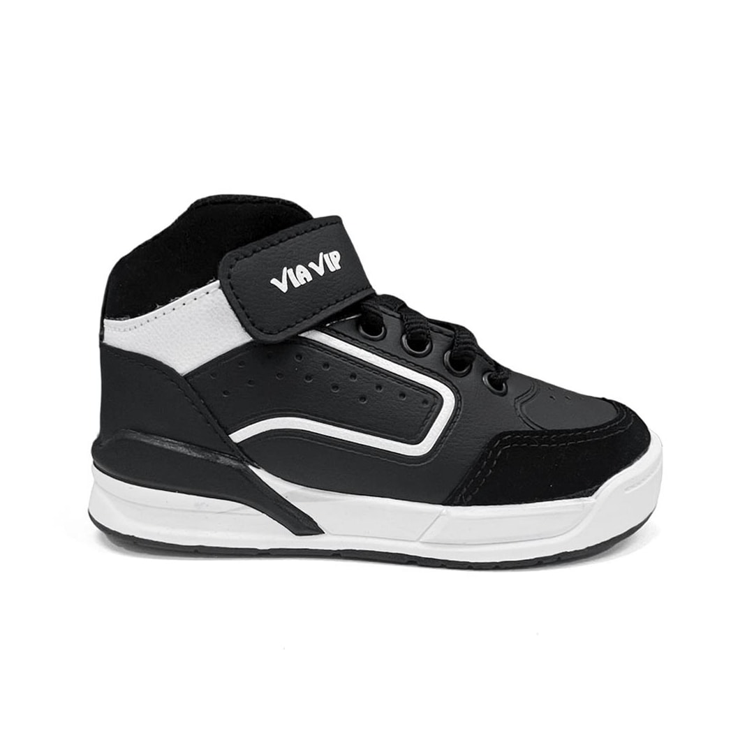 Tênis Via Vip Menino Street Sintético Vv4022 Preto