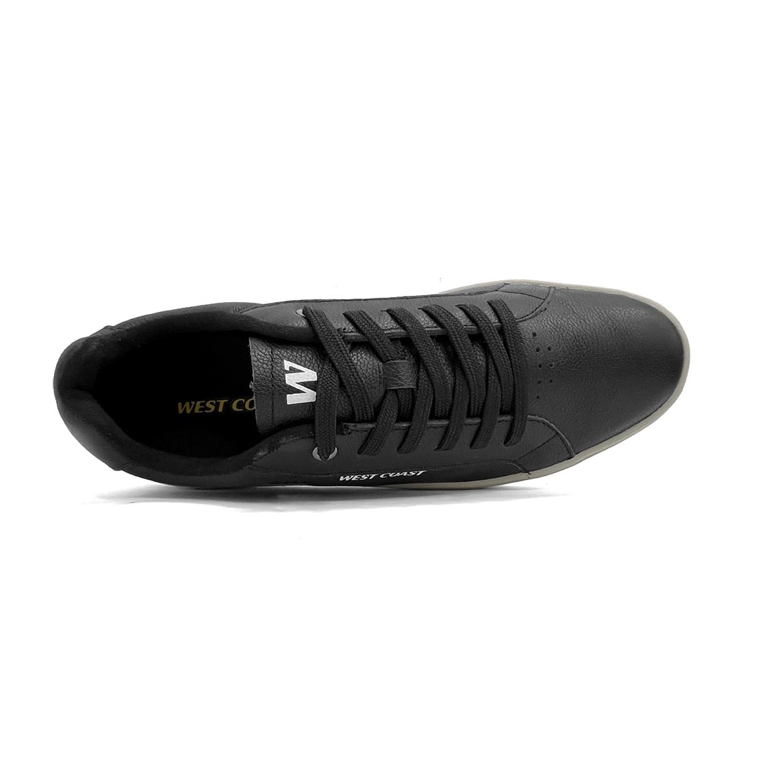 Tênis West Coast Casual Em Couro 313013 Preto