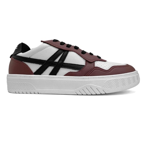Detalhe - Tênis West Coast Casual Em Couro 316001 Branco